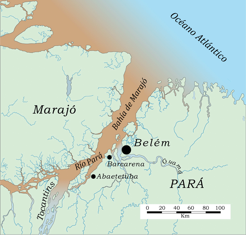 Mapa de la Bahía de Marajó